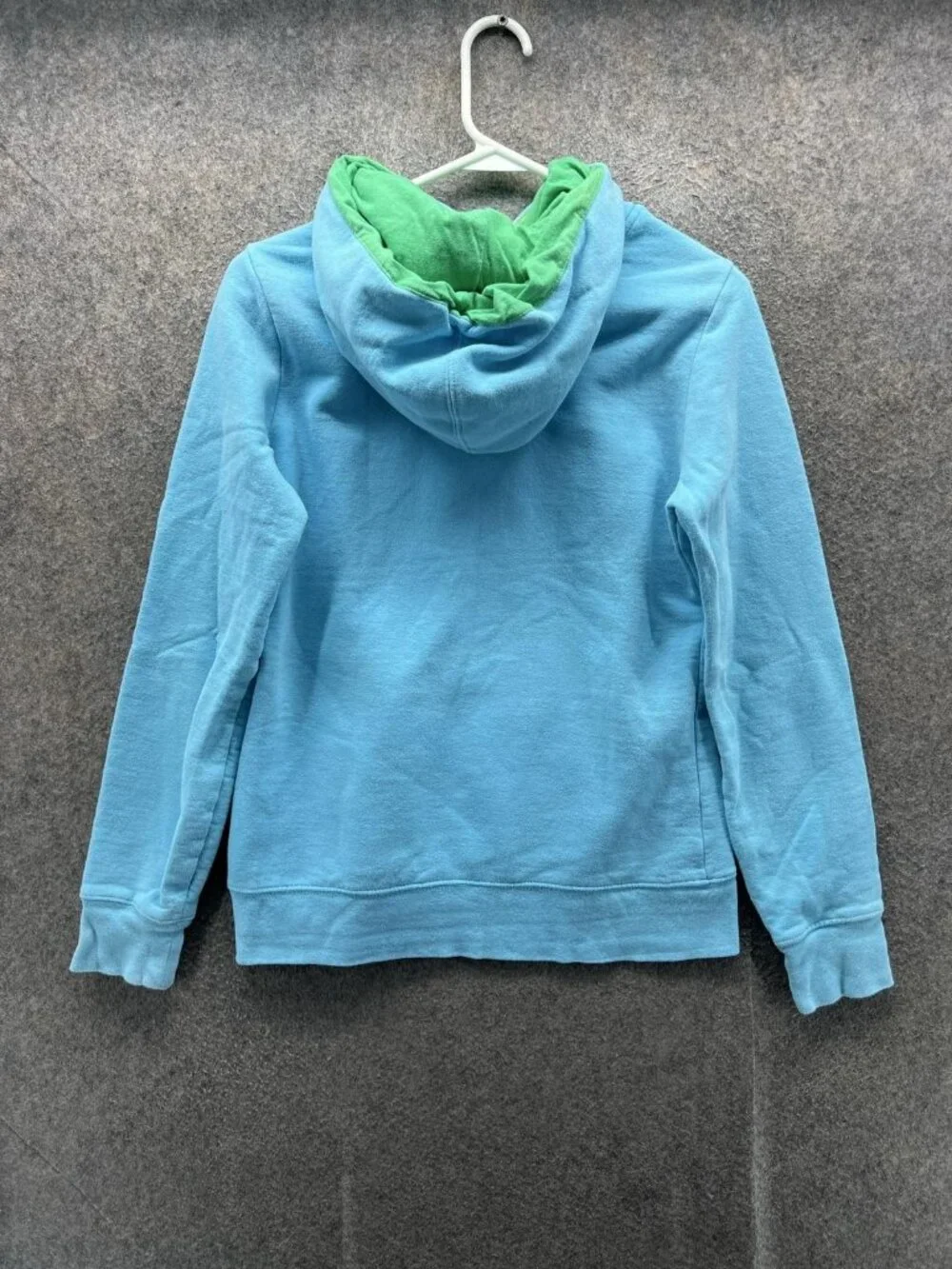 The North Face Hoodie Womens Small Blue Fleece Logo Pullover Kangaroo Pocket